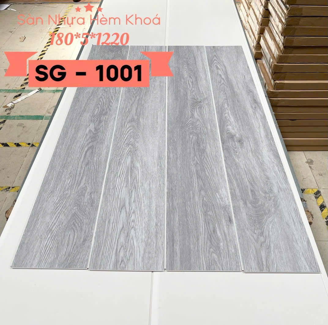 Sàn Nhựa Hèm Khóa Giả Gỗ 4MM+1MM XPE SG-1001