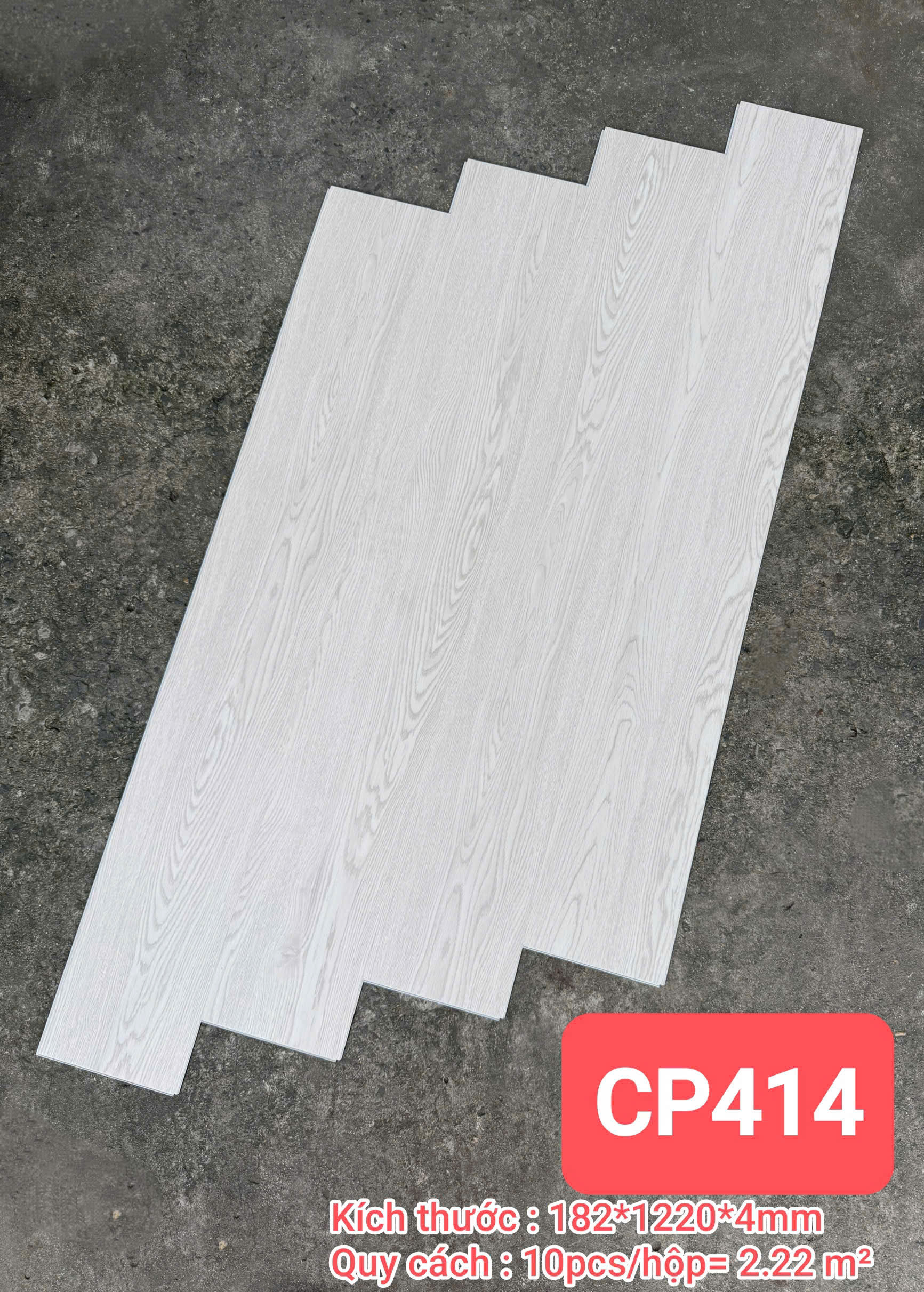 Sàn Nhựa Hèm Khóa Giả Gỗ SPC 4MM CP-414