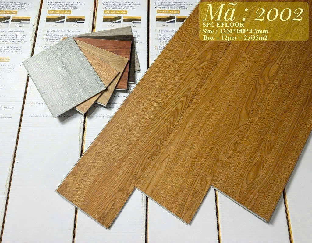 Sàn Nhựa Hèm Khóa Giả Gỗ SPC 4MM EFloor-2002