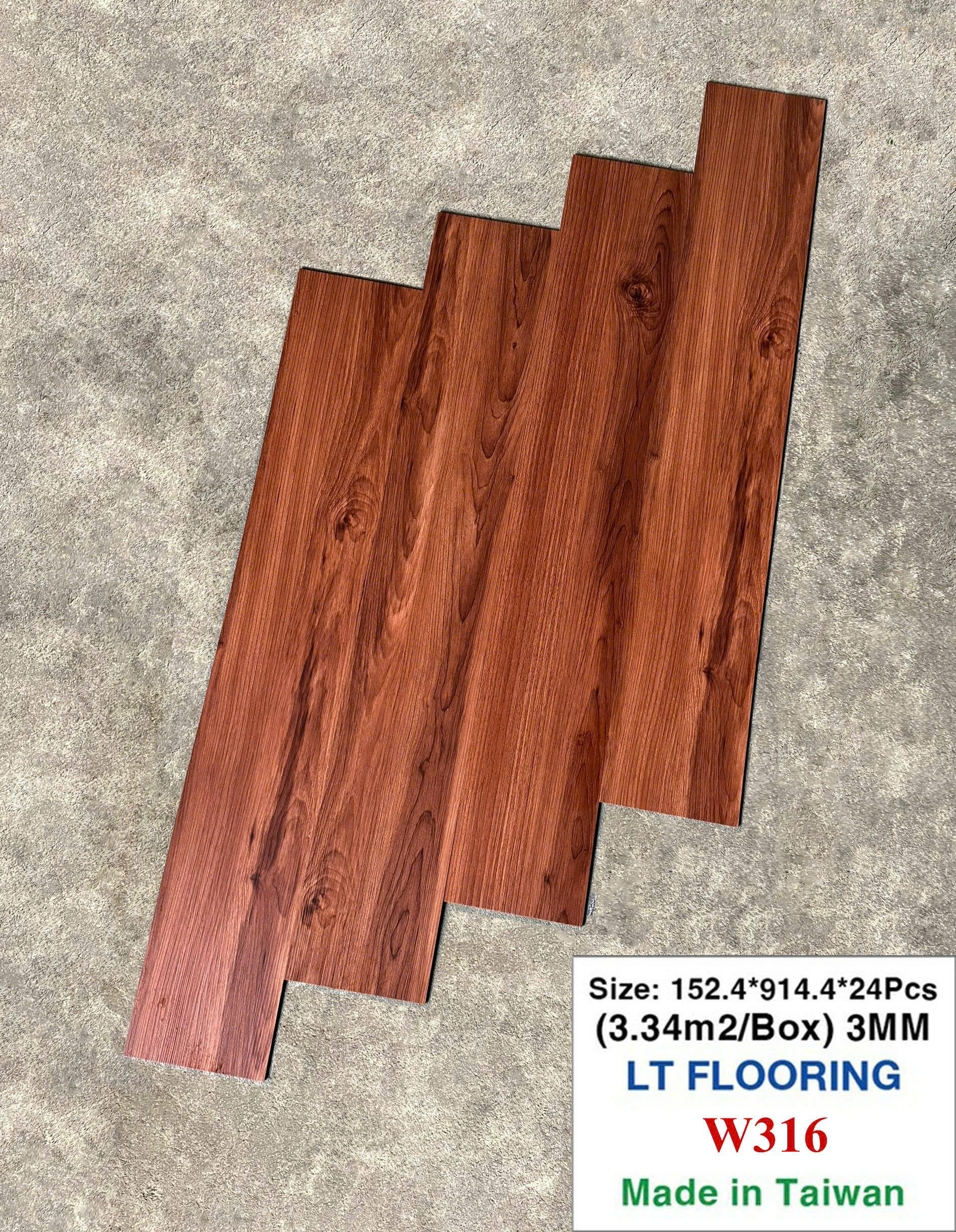 Sàn Nhựa Giả Gỗ Keo Rời 3MM LT Flooring W316