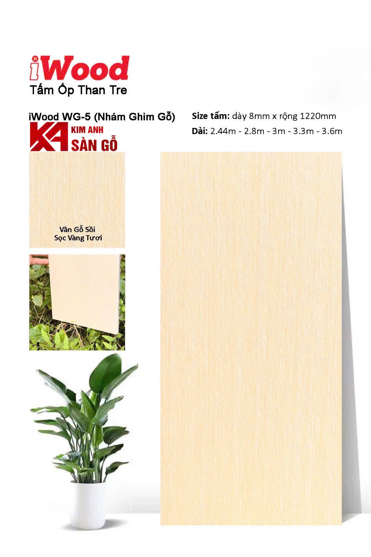 Tấm Ốp Than Tre iWood WG-5