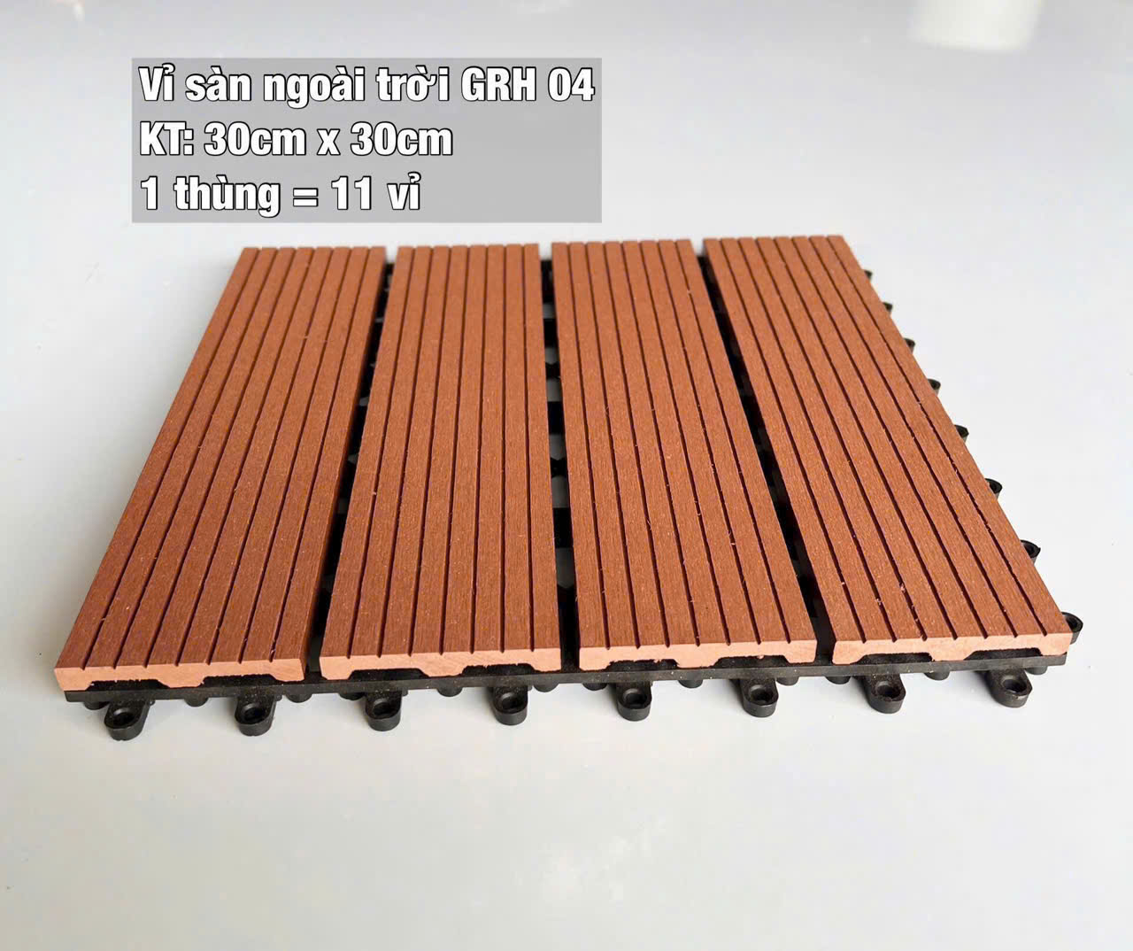 Vỉ Gỗ Nhựa Ngoài Trời GRH-04