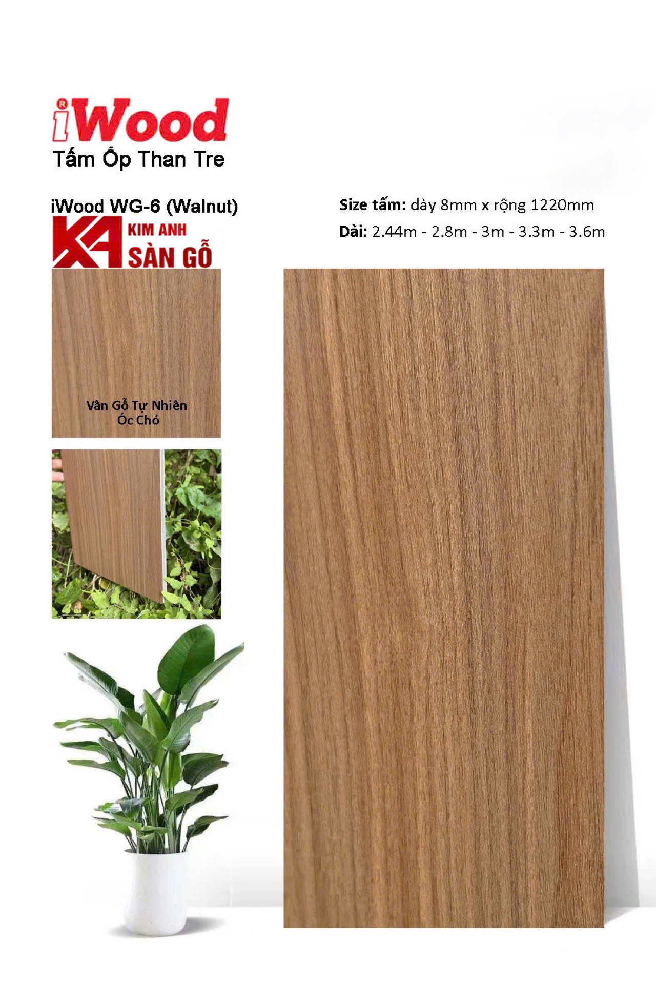 Tấm Ốp Than Tre iWood WG-6