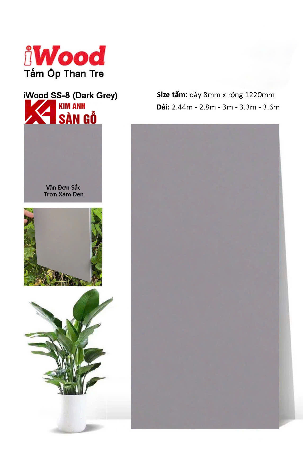 Tấm Ốp Than Tre iWood SS-8