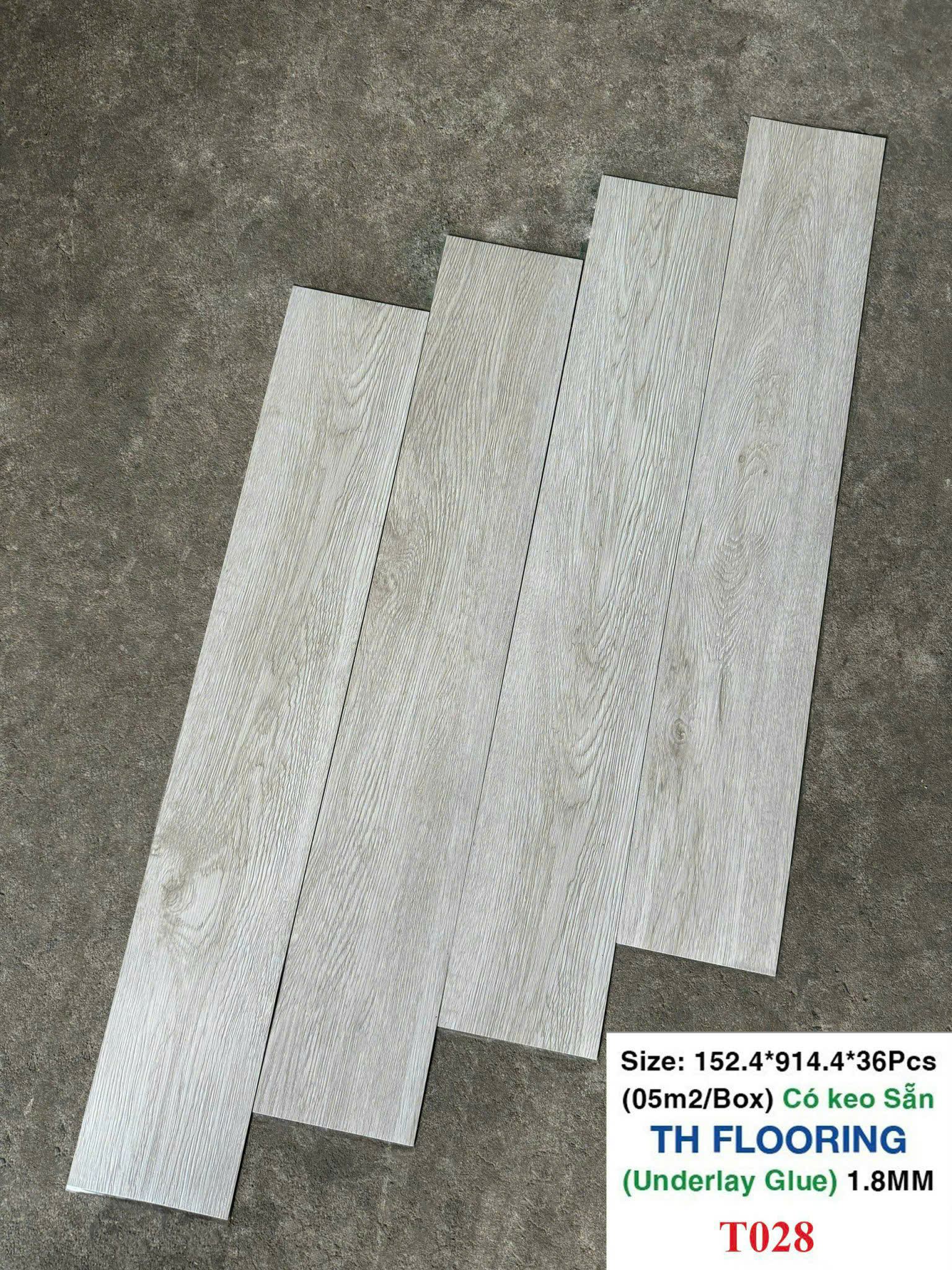 Sàn Nhựa Giả Gỗ Keo Sẵn TH FLooring T028