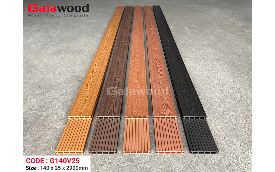 Sàn Gỗ Nhựa Lỗ Vuông 2D Galawood Yellow