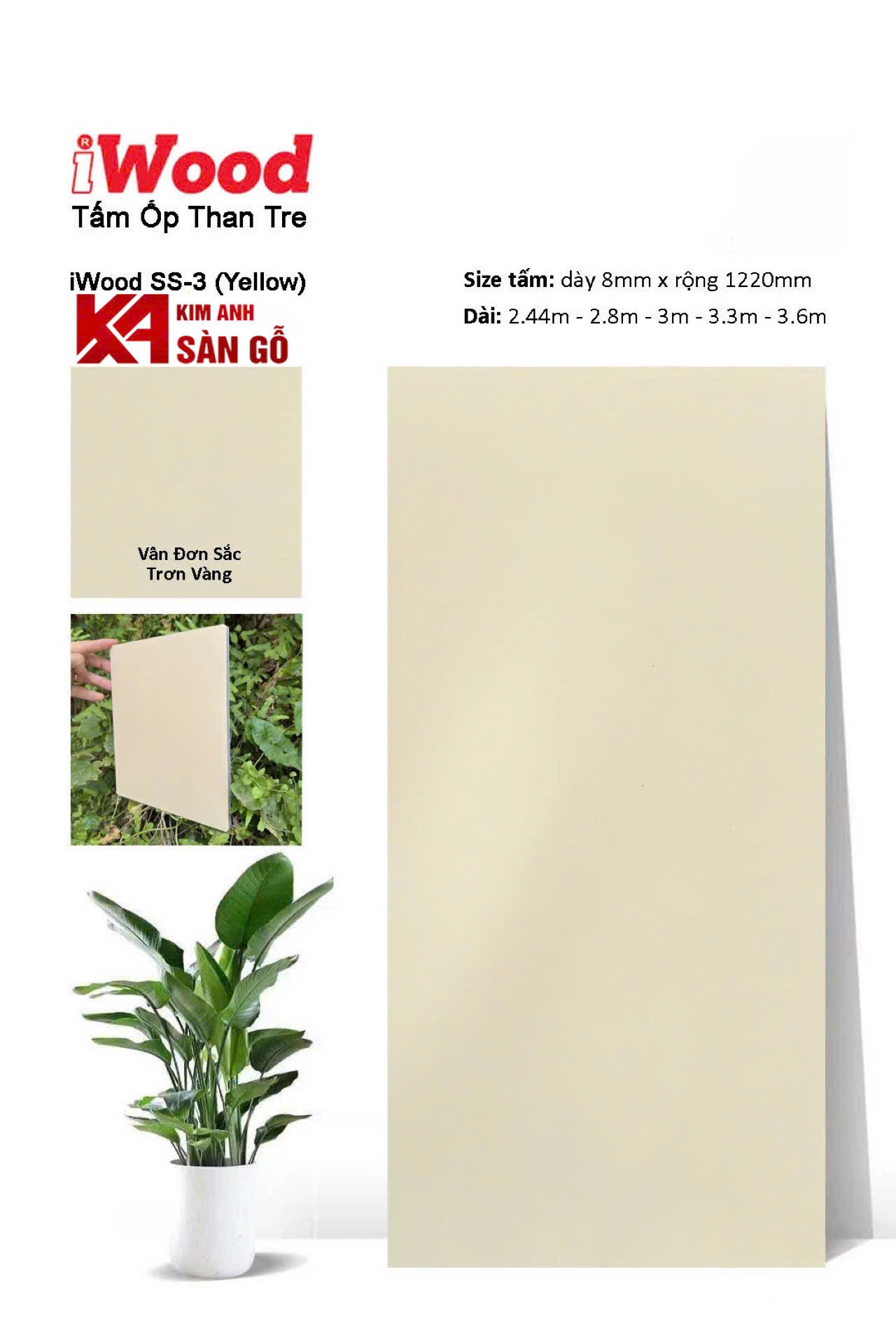 Tấm Ốp Than Tre iWood SS-3