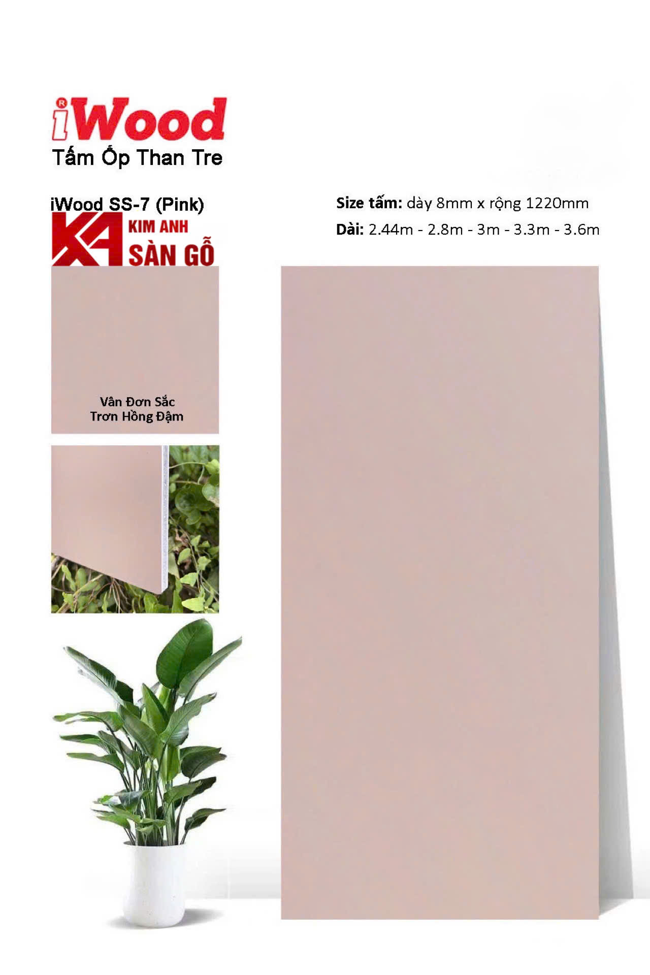 Tấm Ốp Than Tre iWood SS-7