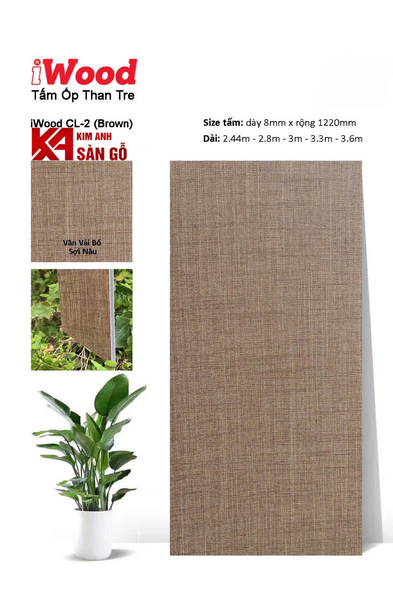 Tấm Ốp Than Tre iWood CL-2