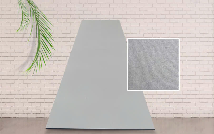 Tấm Ốp Than Tre Kosmos Vân Vải Xám Ánh Kim TT-841