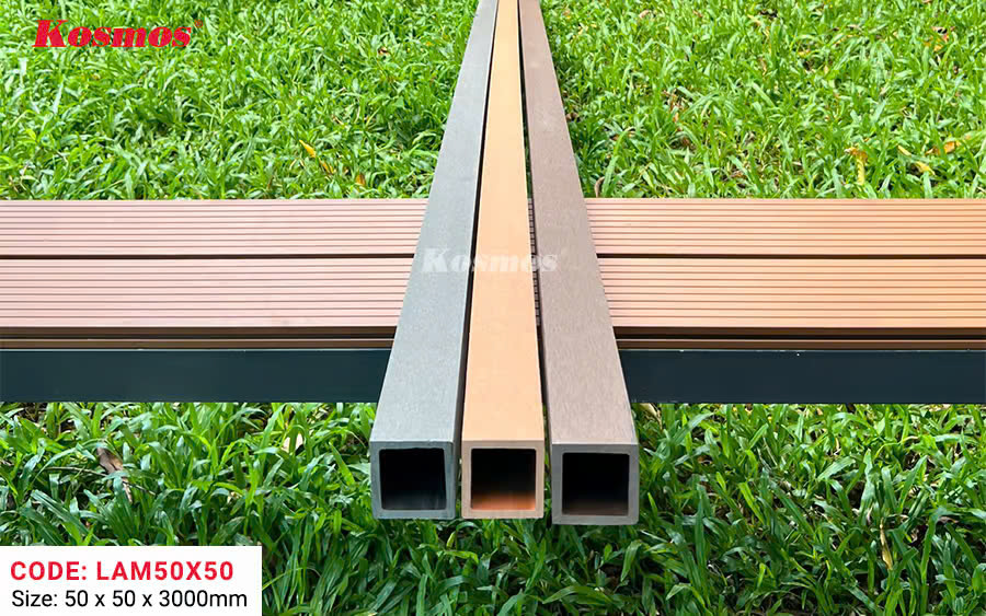 Thanh Lam Gỗ Nhựa Kosmos 50*50mm Coffee
