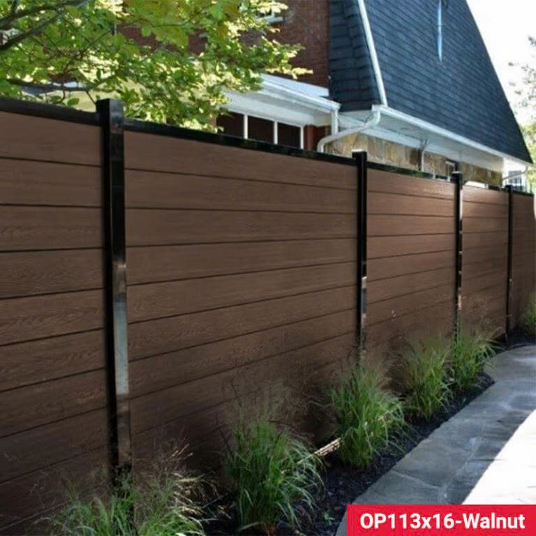 Tấm Ốp Gỗ Nhựa Phủ ASA KM 113X16-Walnut