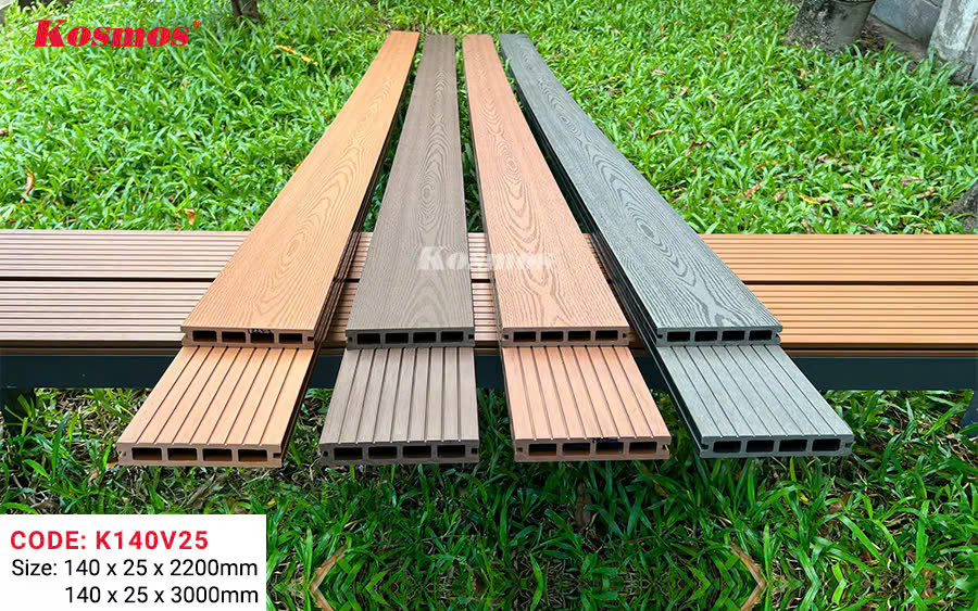 Sàn Gỗ Nhựa Lỗ Vuông 2D Kosmos Copper Brown