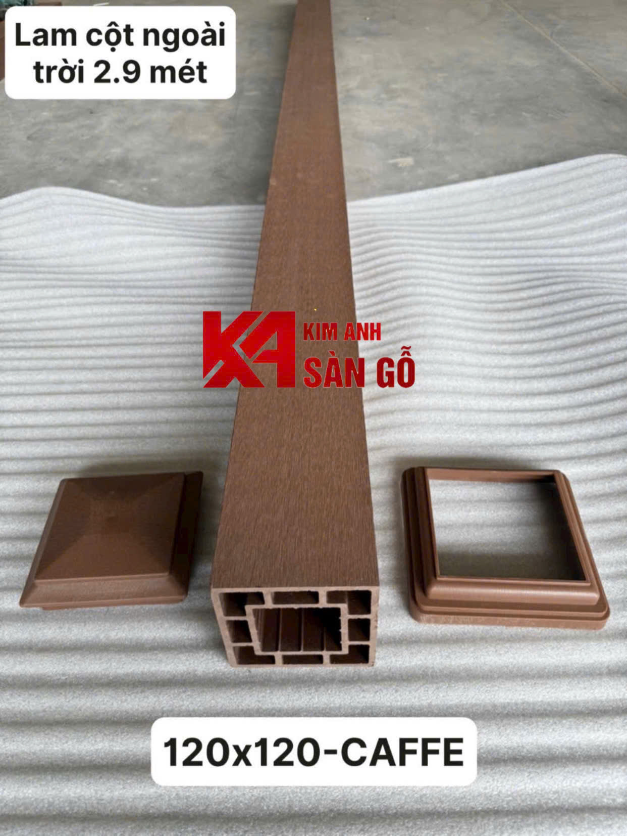 Thanh Lam Trụ Gỗ Nhựa Ngoài Trời 120*120mm