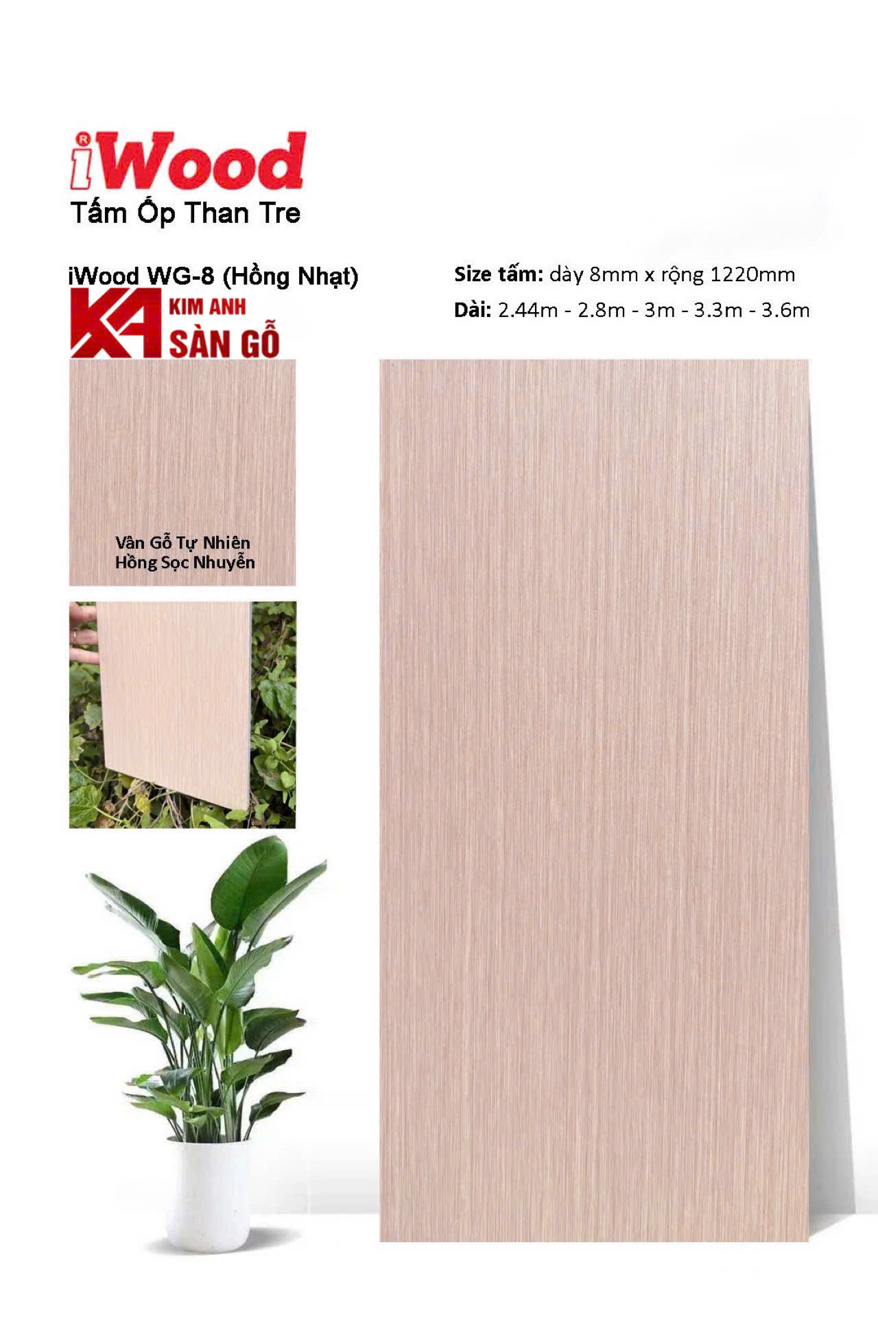 Tấm Ốp Than Tre iWood WG-8