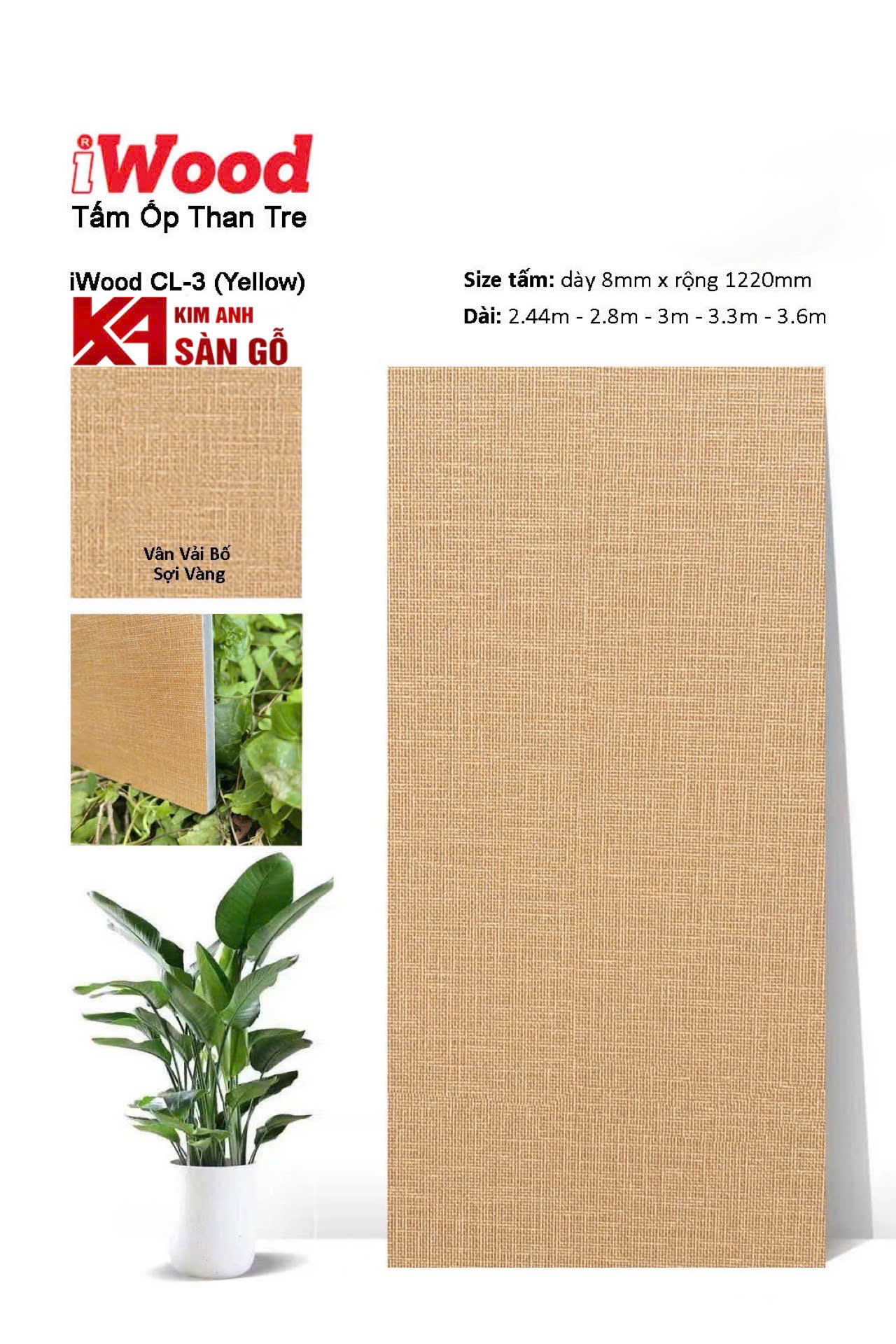 Tấm Ốp Than Tre iWood CL-3