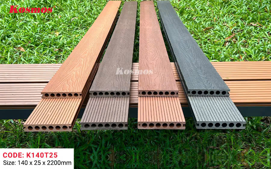 Sàn Gỗ Nhựa Lỗ Tròn 3D Kosmos  Light Wood