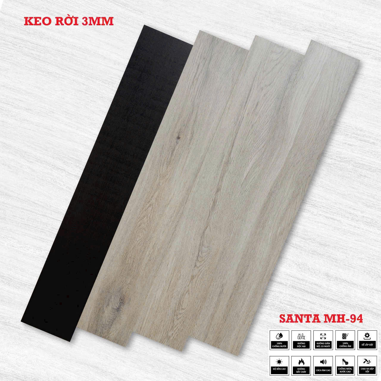 Sàn Nhựa Giả Gỗ Keo Rời 3MM SANTA-94