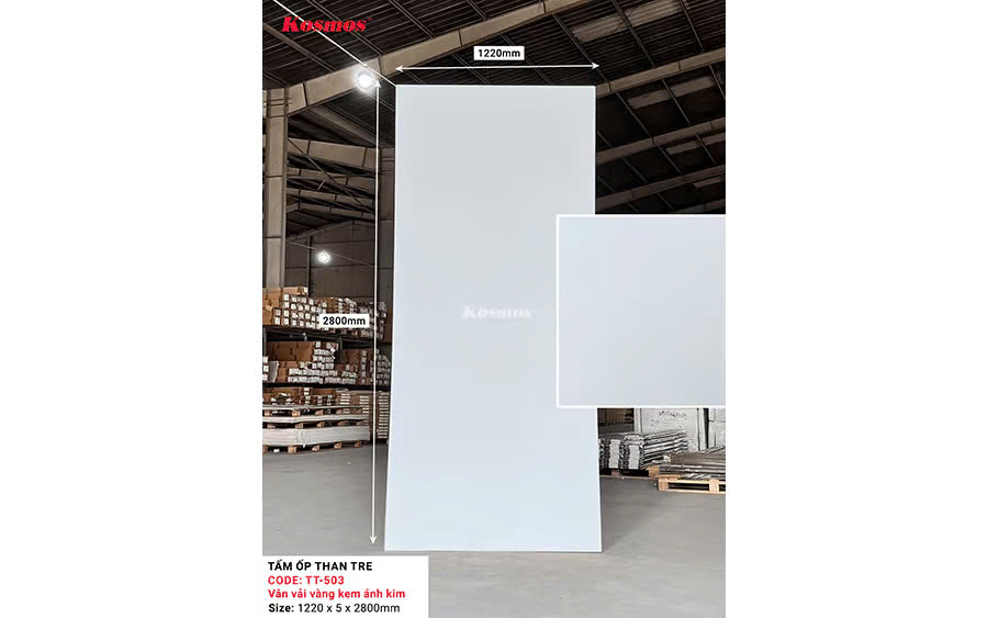 Tấm Ốp Than Tre Kosmos Vân Vải TT-503