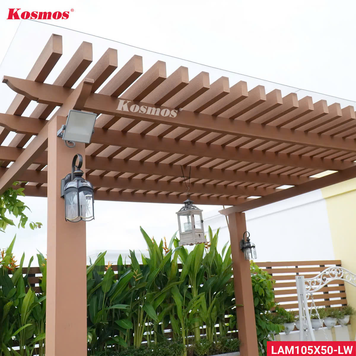 Thanh Lam Gỗ Nhựa Kosmos 105*50mm Brown