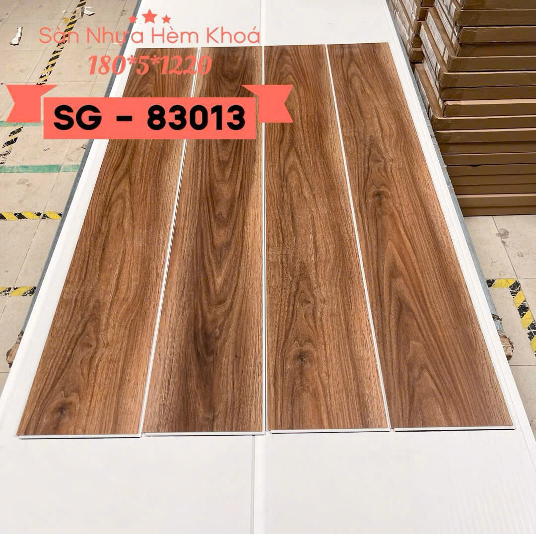 Sàn Nhựa Hèm Khóa Giả Gỗ 4MM+1MM XPE SG-83013