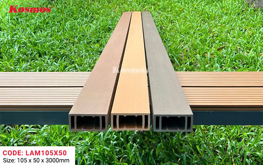Thanh Lam Gỗ Nhựa Kosmos 105*50mm Brown