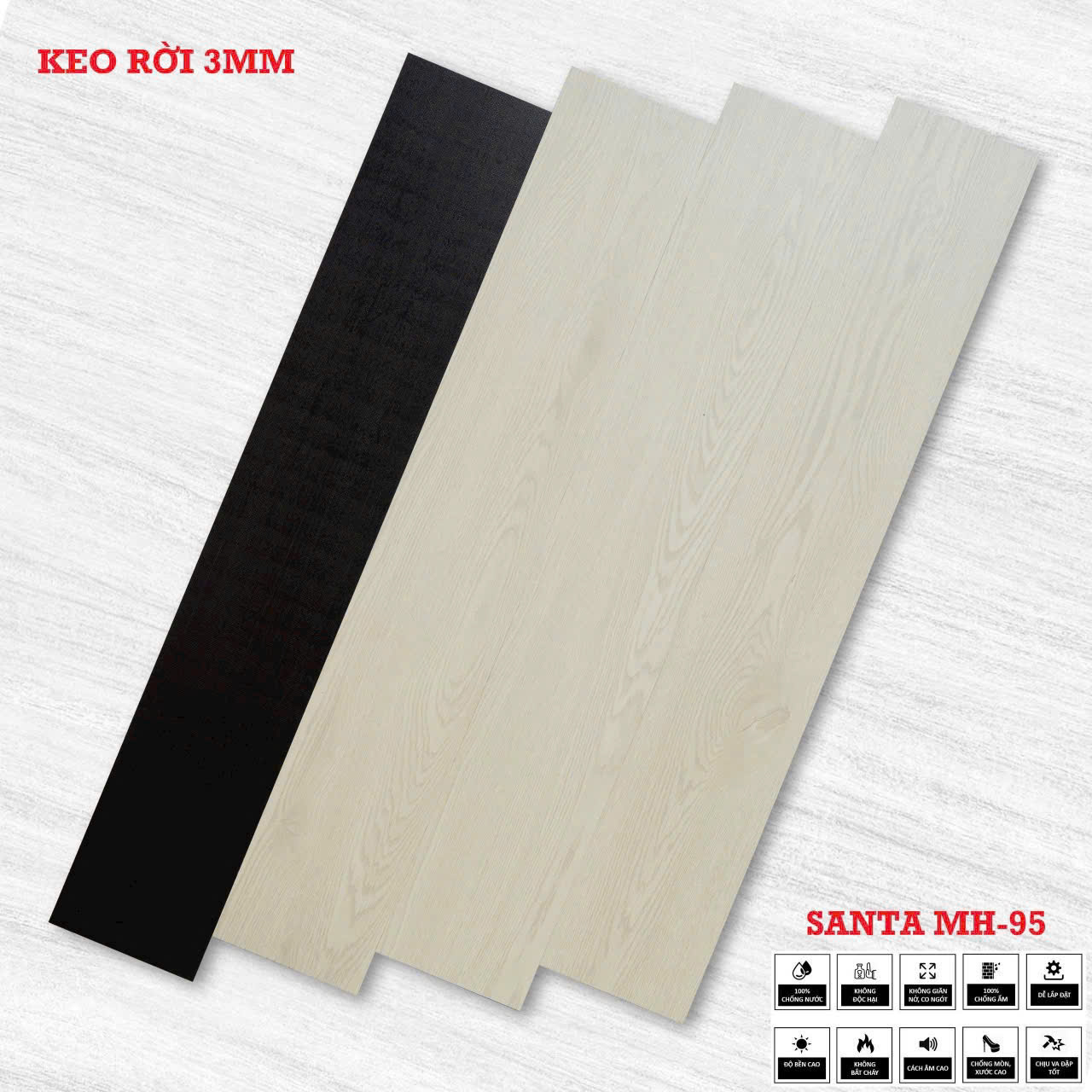 Sàn Nhựa Giả Gỗ Keo Rời 3MM SANTA-95