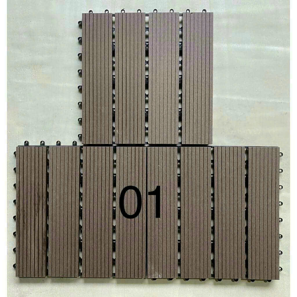 Vỉ Gỗ Nhựa Ngoài Trời VN-01 Black