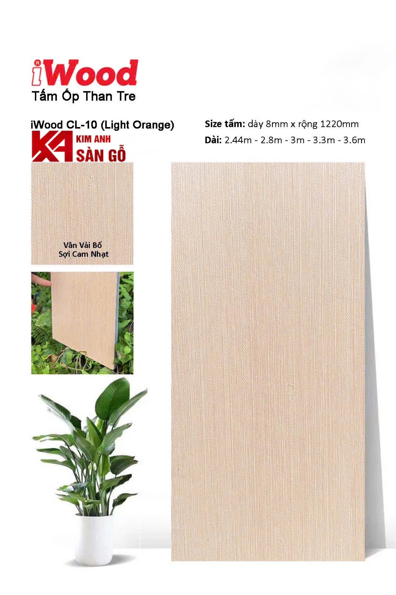 Tấm Ốp Than Tre iWood CL-10