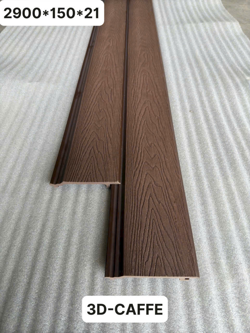 Tấm Ốp Gỗ Nhựa Ngoài Trời 3D GR-07 Coffee