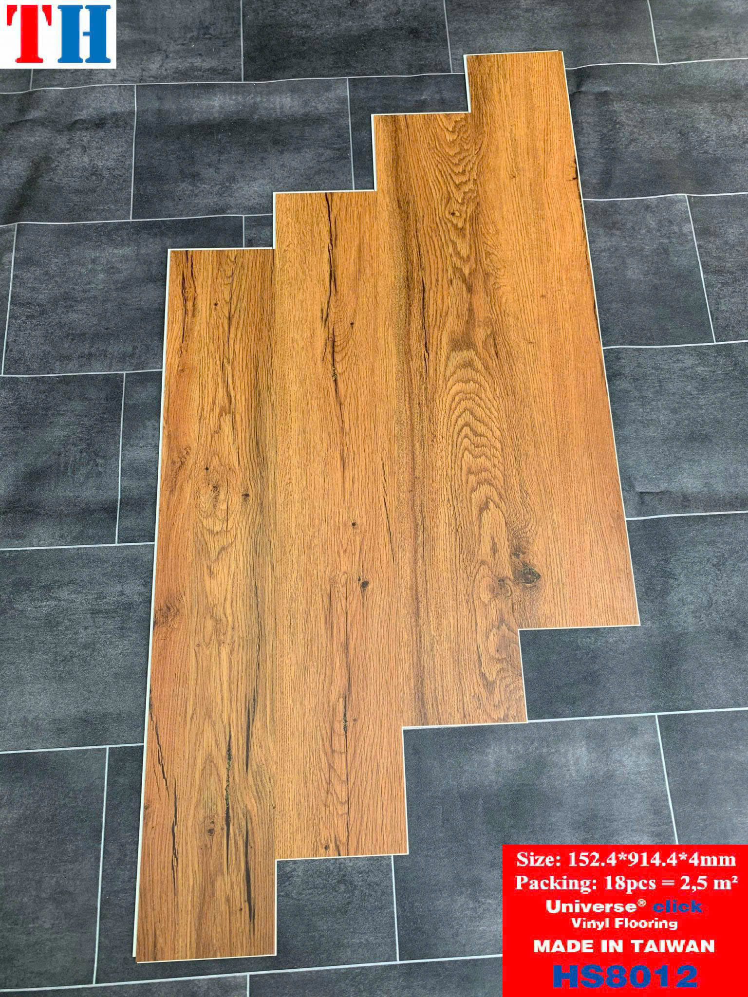 Sàn Nhựa Hèm Khóa Giả Gỗ SPC 4MM TH-8012