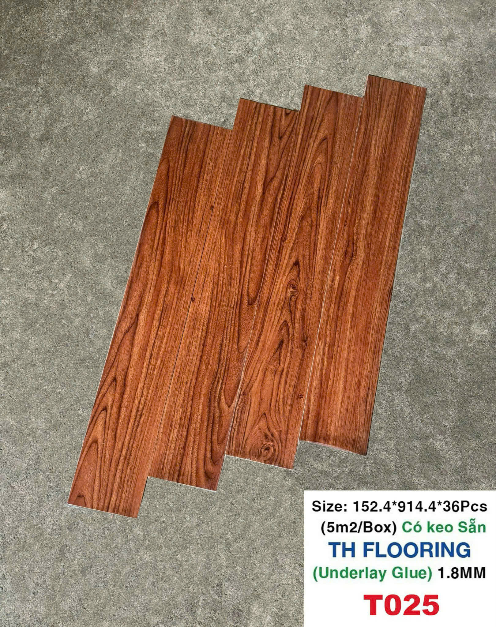 Sàn Nhựa Giả Gỗ Keo Sẵn TH FLooring T025