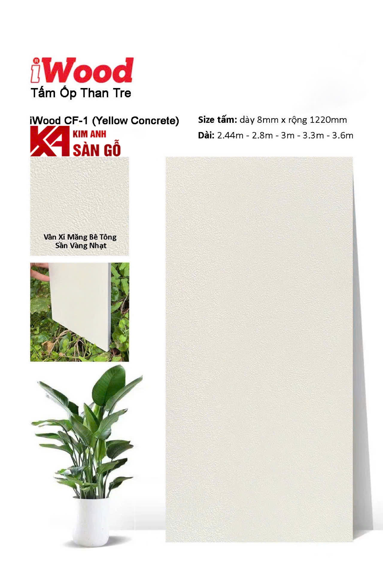 Tấm Ốp Than Tre Đơn Sắc 5mm