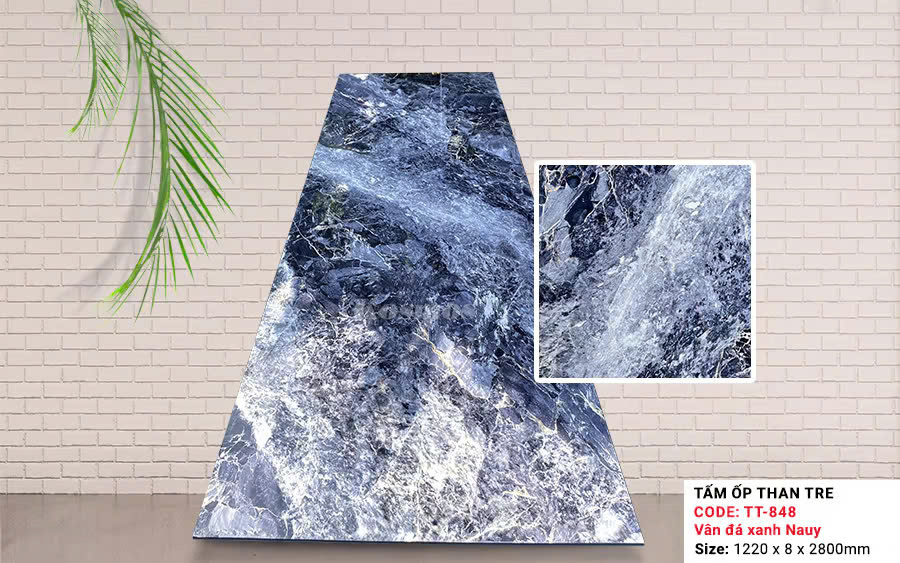 Tấm Than Tre Kosmos Vân Đá Cẩm Thạch Tím TT-848 PET